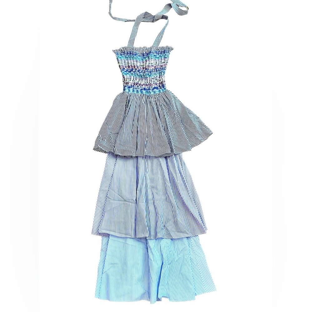 🌻Adorable Petersyn Multicolor Striped Maxi Sun Dress XS🌞
